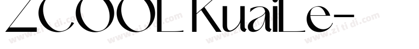 ZCOOL KuaiLe字体转换